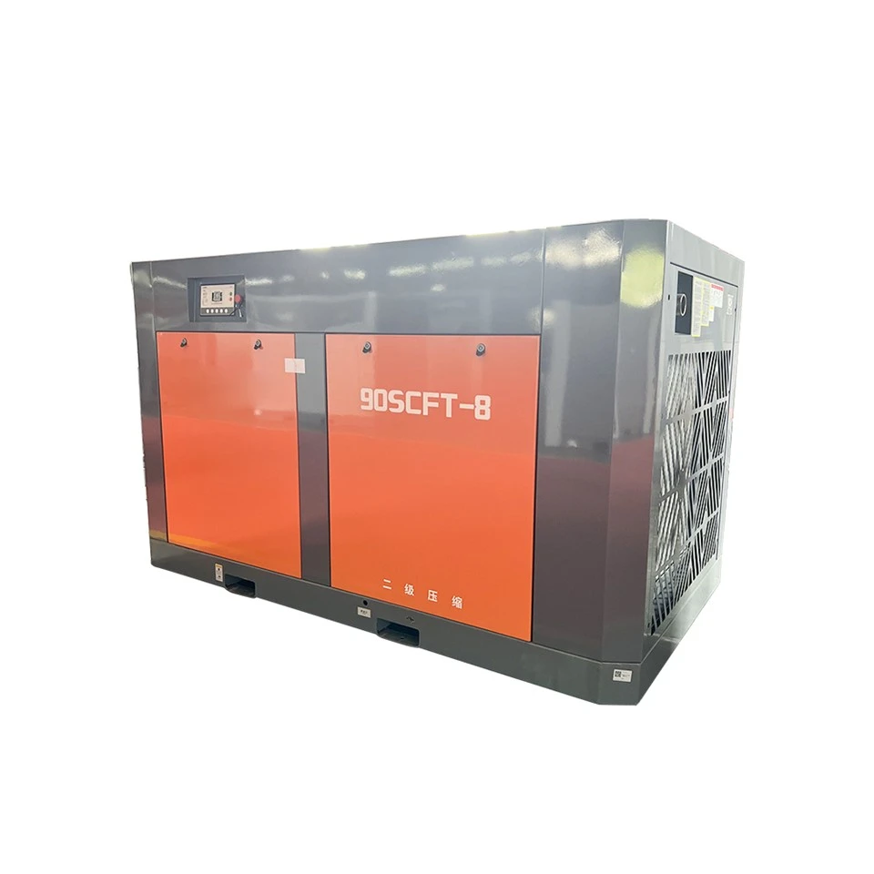 Compressore d'aria elettrico rotativo a vite montato su camion